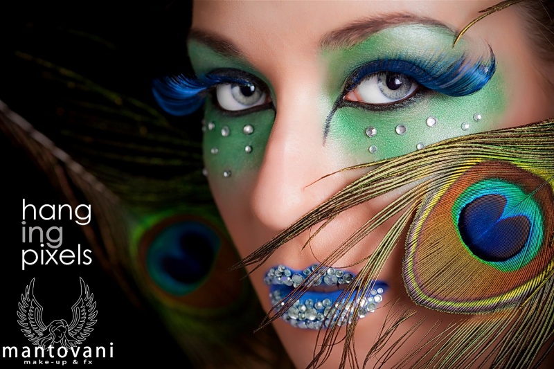 Female model photo shoot of Vee Tee by hangingpixels, makeup by Mantovani Makeup