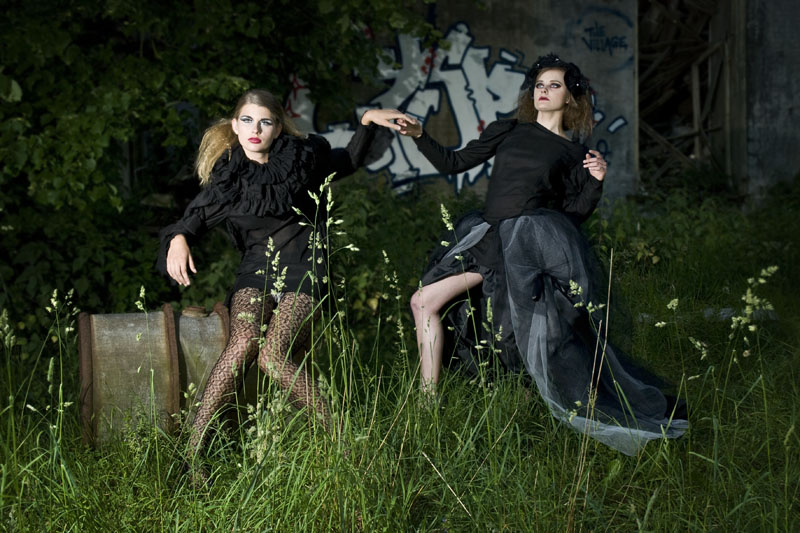 Female model photo shoot of Barbara Versteegh and Naomi Maria Elizabeth in Gelderland/NL, makeup by Nadieh Blij, clothing designed by devi-designs