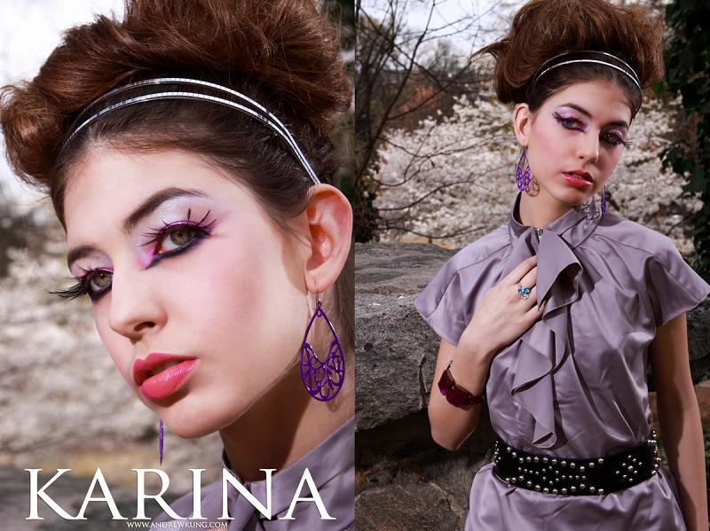 Female model photo shoot of Karina Ashley by Andrew Kung Photography, makeup by Glamour Addict