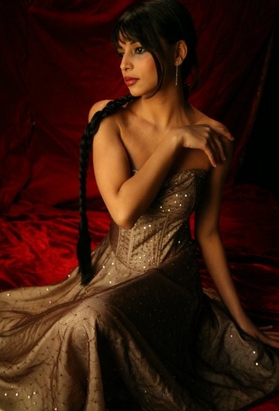 Female model photo shoot of Vijee in studio