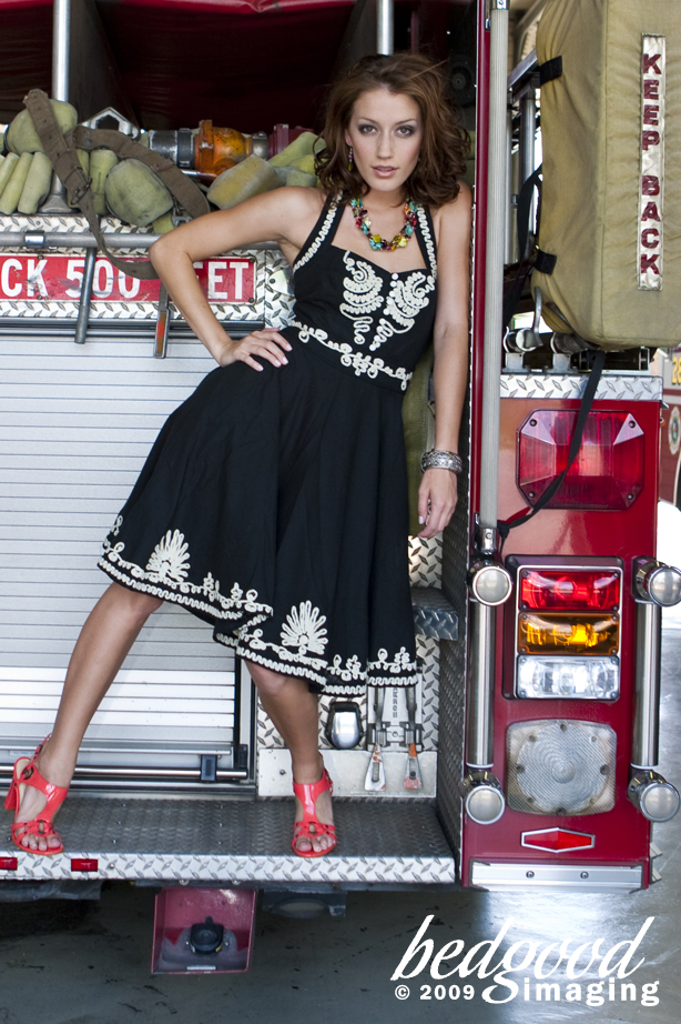 Male and Female model photo shoot of Bedgood Imaging and Aeir in Fire Station #8, Lafayette, LA