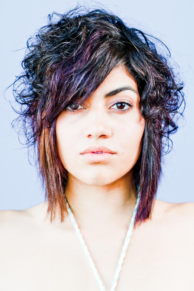 Female model photo shoot of Maxine Myles by OneLightSource in Salon Blu, Santa Clara, CA, hair styled by JAYMZ MAREZ