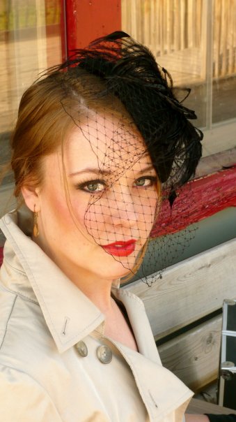 Female model photo shoot of Make up by Calista in Stirling, Ontario. (Train Station*heritage landmark*)