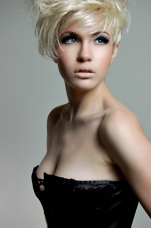 Female model photo shoot of Vandenbudenmayer by Tony Veloz, hair styled by Ava W, makeup by KimGray   