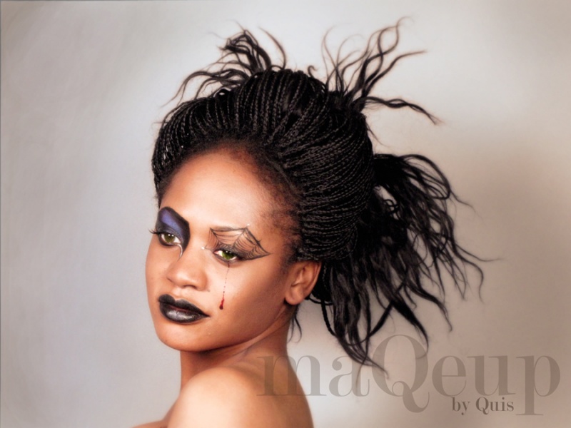 Female model photo shoot of Makeup by Quis in CMS studio