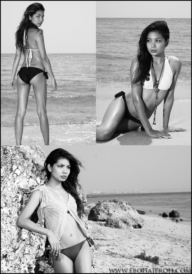 Female model photo shoot of _CECE_ by Eboh Ajeroh in toguchi beach, okinawa