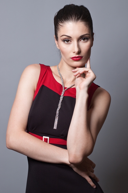 Female model photo shoot of Katya Zvantseva main by Bluefin Photography, wardrobe styled by Decadent Livia, makeup by marimakeup