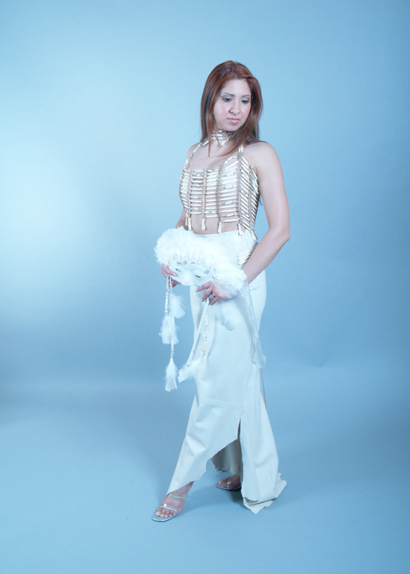 Female model photo shoot of LuDia Couture Designs in Chicago