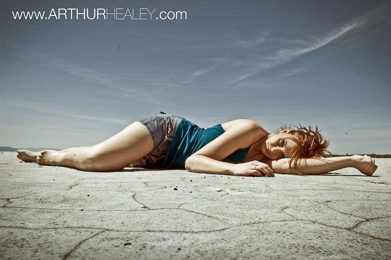 Female model photo shoot of Secret Dreamer by Dan Delafield in The Great Salt Lake, UT