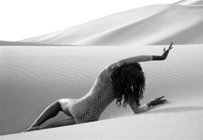 Female model photo shoot of Essence C in Sand dunes of Nevada