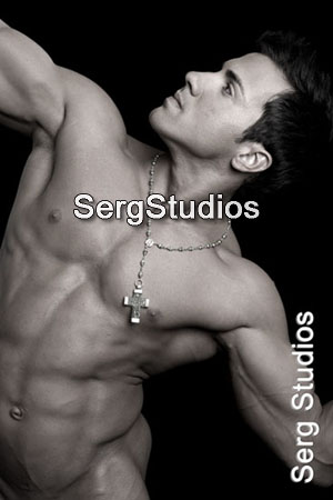 Male model photo shoot of Serg Studios in San Diego, CA, makeup by CarlaWoolever