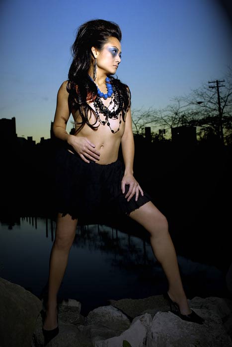 Female model photo shoot of Devoted2Beauty in Detroit, MI / Riverfront, makeup by J. Y. Hernandez