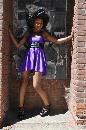 Female model photo shoot of Sonya Freeman in Dumbo, Brooklyn