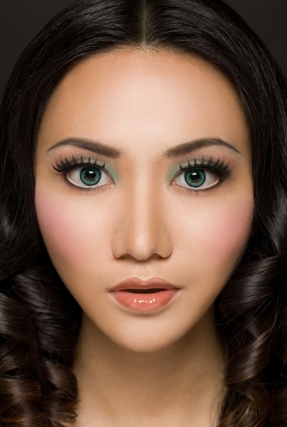 Female model photo shoot of melissabenedicte, makeup by Lionel Lin