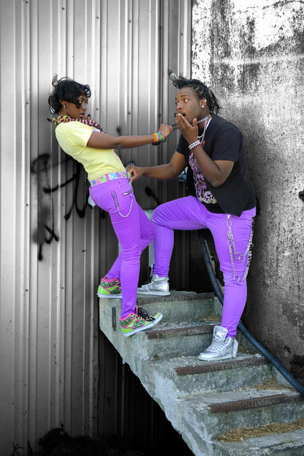 Female and Male model photo shoot of Miracle S and SirAntonio Allen by William Dufresne