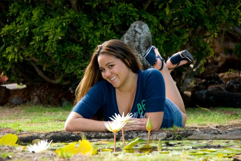 Female model photo shoot of Keani in Plantation Gardens. Poipu, Kauai
