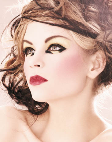 Female model photo shoot of Becky doney make-up art in london