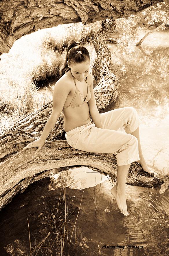 Female model photo shoot of Astonishing images and edh in base lake