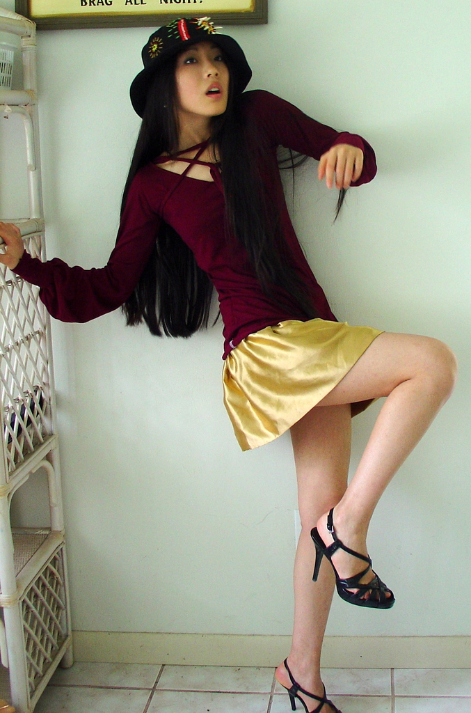 Female model photo shoot of Yunohu in my wall!