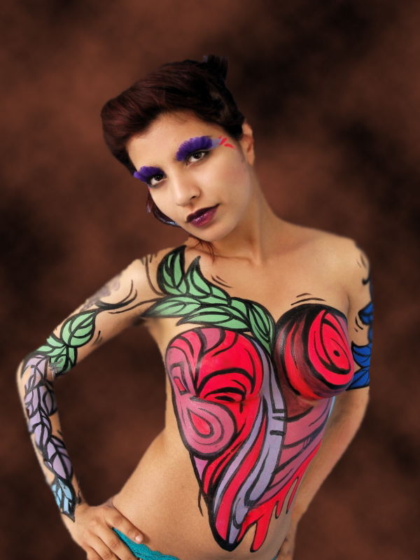 Female model photo shoot of dawn00 by Tony Bryan II, body painted by MISTER BATLOW