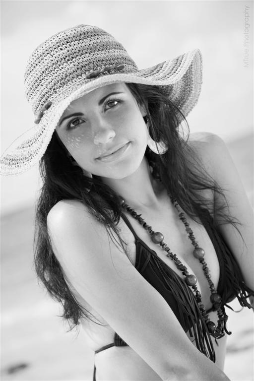 Female model photo shoot of Sugarface Cosmetics in Honeymoon Island, FL