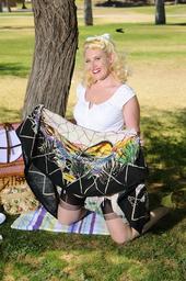 Female model photo shoot of Blonde Dynamite in Reid Park, Tucson AZ