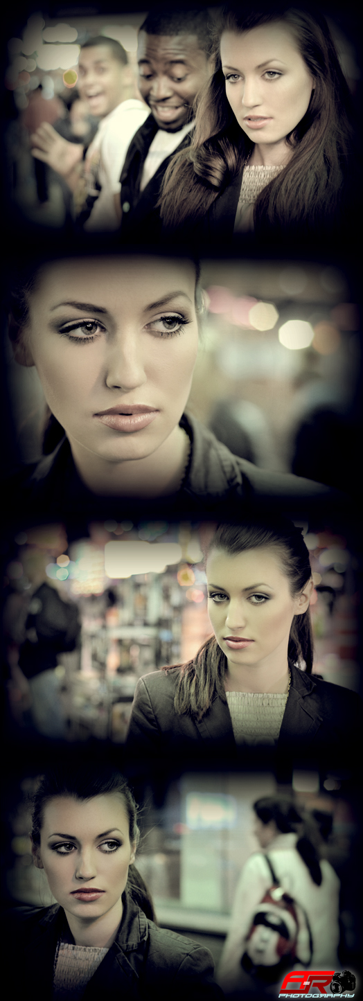 Female model photo shoot of Katharina Herrmann in Times Square