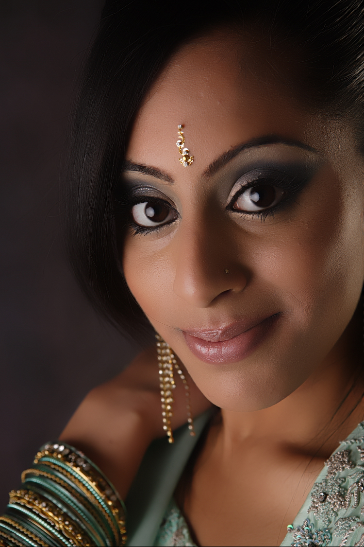 Female model photo shoot of India Kaur by I_uddin_photography in Elite Studios, makeup by Rouzia FAHREEN Ali