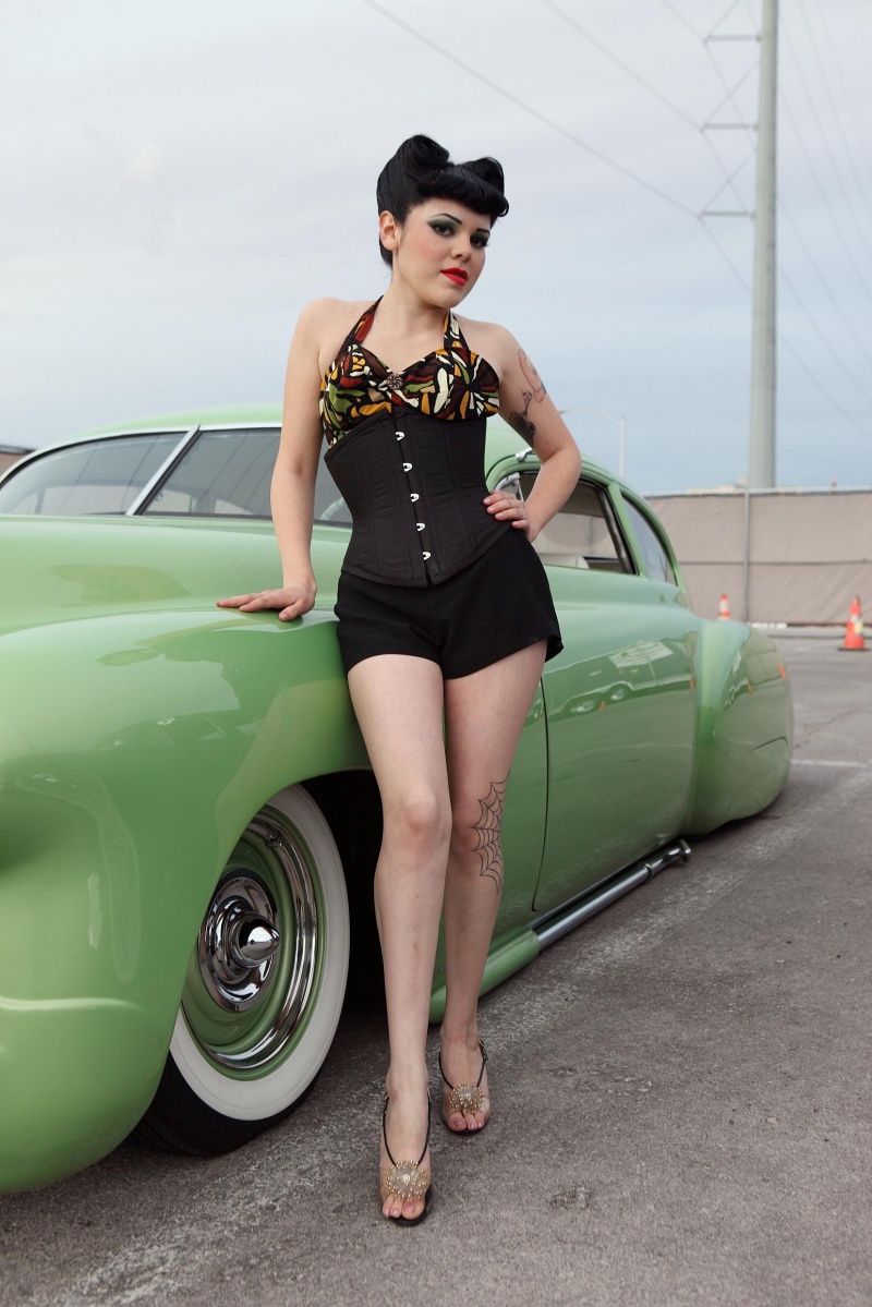 Female model photo shoot of Honey  Love by mitzi in Viva Las Vegas 12, makeup by MISS ROCKWELL