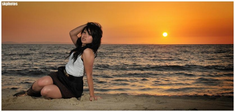 Female model photo shoot of Myla T in laguna beach