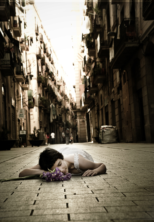 Female model photo shoot of rose lien in Barcelona