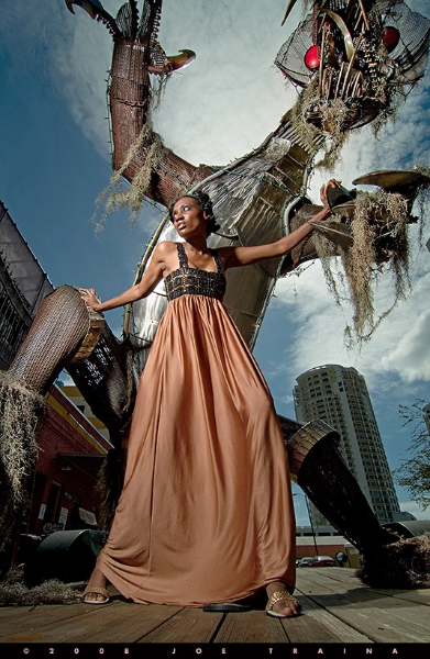 Female model photo shoot of Roz B in Rustic Steel Creations, Tampa, FL 