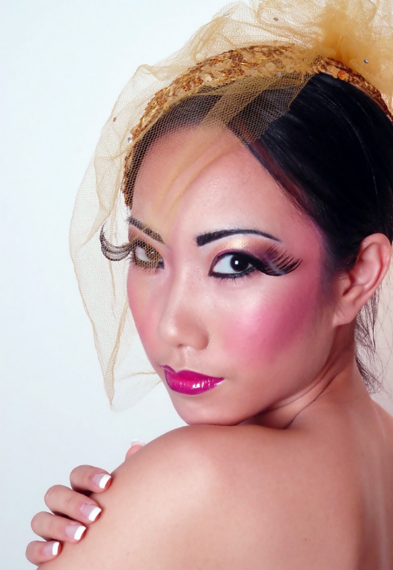 Female model photo shoot of Kim-Tuyen Truong, makeup by GRISELLEMUA