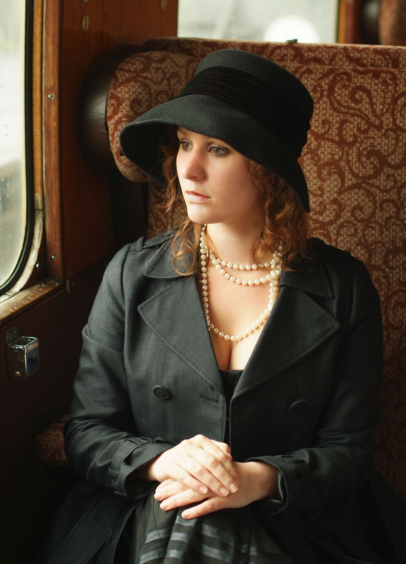 Female model photo shoot of Ana Thema in Bluebell Railway