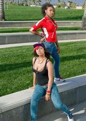 Female model photo shoot of avj and Honey Kace