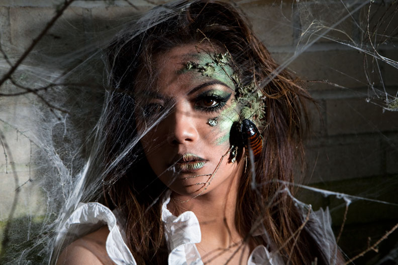 Female model photo shoot of Lisa Epperly and Bug Lover in Old Fort Townsend, makeup by JJ Cariaso-Hughes