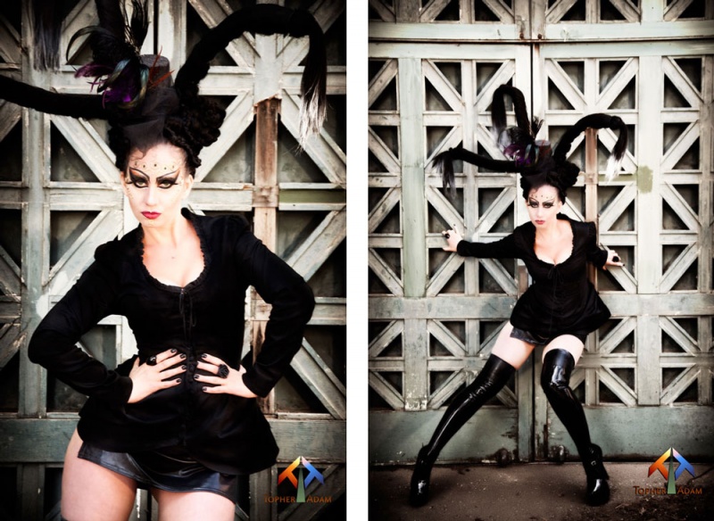 Female model photo shoot of Anat K Black by Topher Adam, hair styled by K D Nguyen, makeup by comeandmakemeover