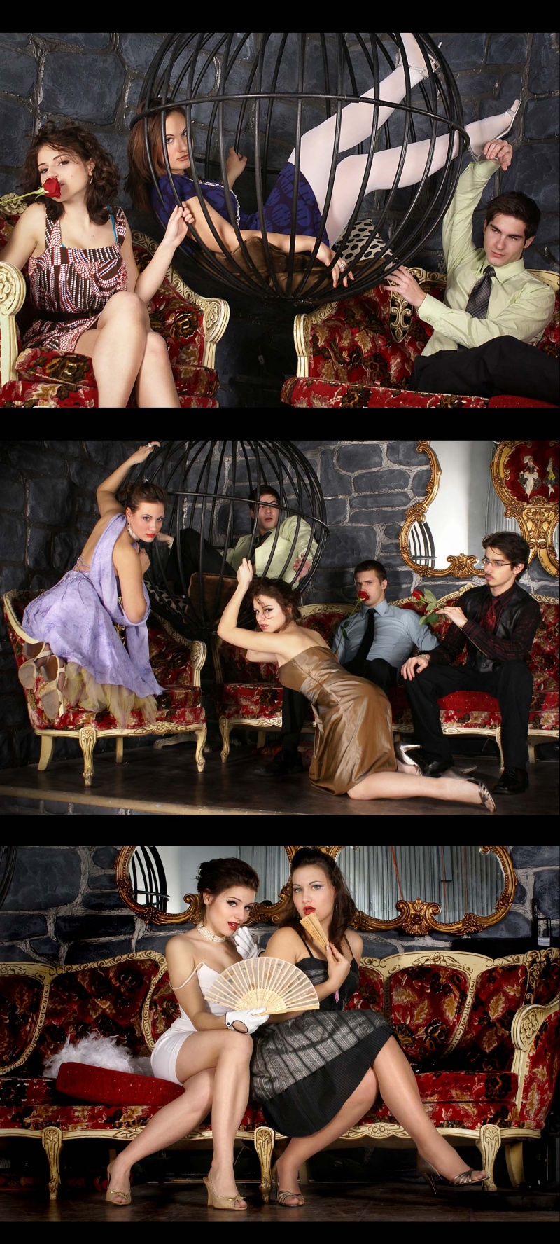 Female and Male model photo shoot of Alina Mihaela, Gaba G, Vlad Irimia and Alexandra D-Mar