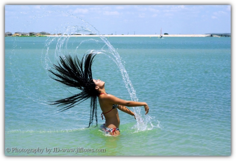 Female model photo shoot of Aponte in lake