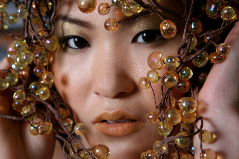 Female model photo shoot of LynS by Frank Capri, makeup by Chifumi Nambashi