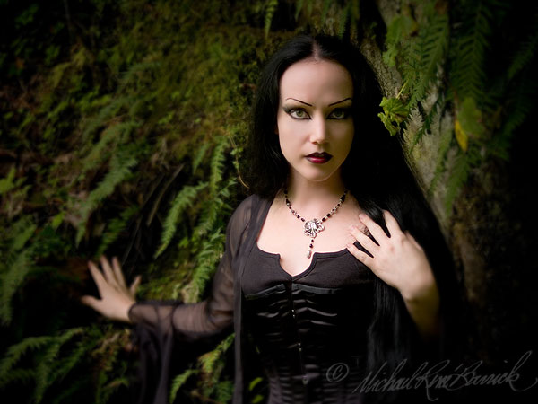 Male and Female model photo shoot of Atratus and Lady Amaranth in Portland, OR, clothing designed by Art of Adornment