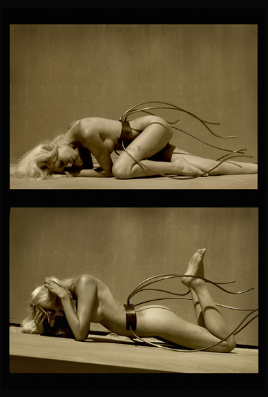 Male and Female model photo shoot of Alberto Bevacqua and D Lutz in Venice Studio