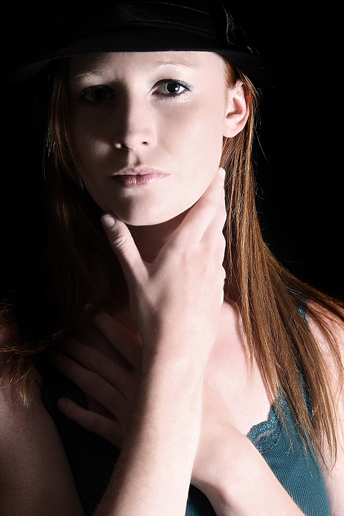 Female model photo shoot of copper_locks by Thomas James Dean