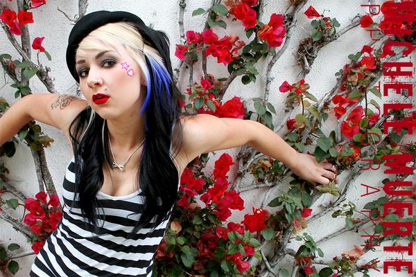 Female model photo shoot of Krystle_Crossbones by Muerte Photography in Hollywood, CA, makeup by Bella Muerta Makeup 