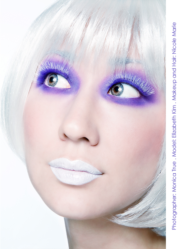 Female model photo shoot of Sugarface Cosmetics and e09 by Monica True