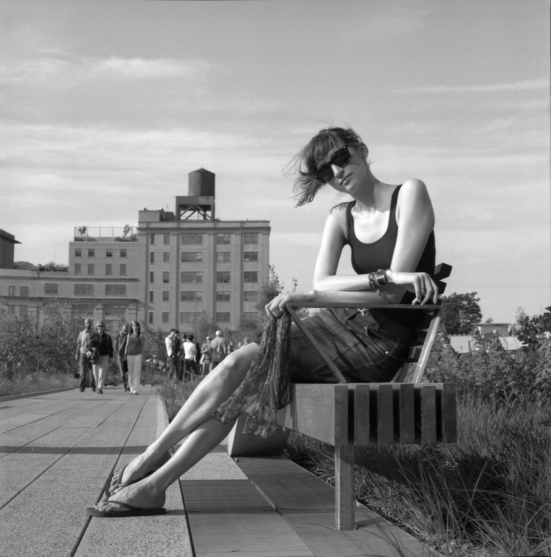 Female model photo shoot of Keren Fedida in Highline park - NYC