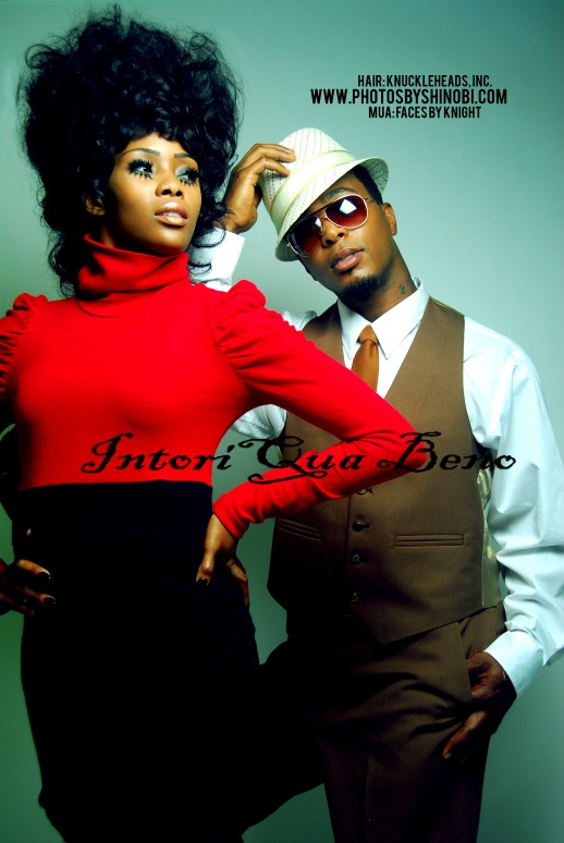 Female and Male model photo shoot of CYNTHIA AGALABA and LeoStar by Photography By Shinobi, hair styled by Knuckleheads Inc, makeup by MAIway