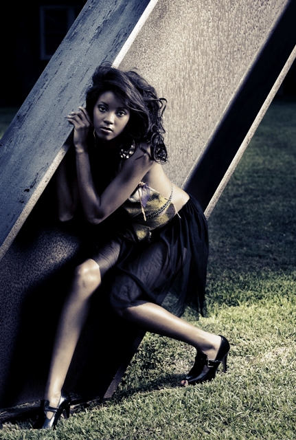 Female model photo shoot of Octavia Jones by reformadigital, makeup by JM, clothing designed by Judyang