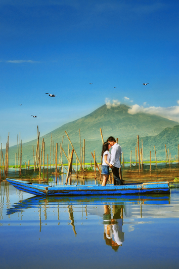 Male model photo shoot of Yohanes F in rawa pening lake