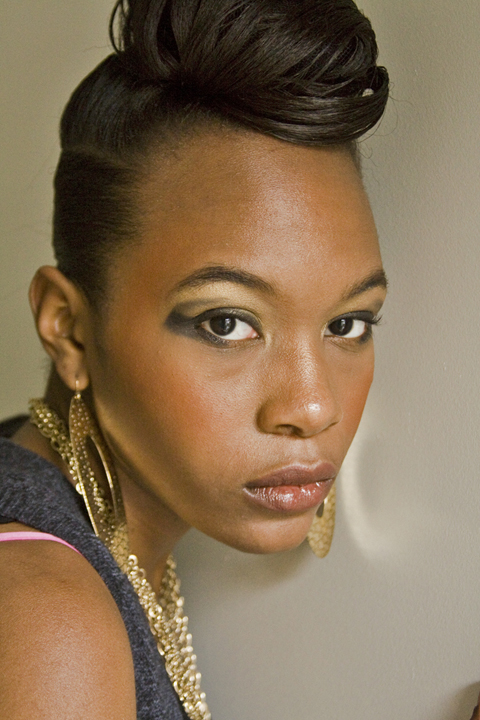 Female model photo shoot of Ashley Rulette in New York, NY, makeup by BRENDA ADAMES